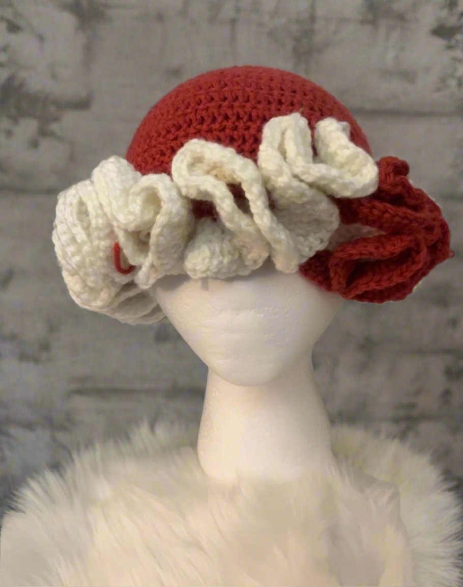 Handmade Custom Crocheted Ruffle Hat